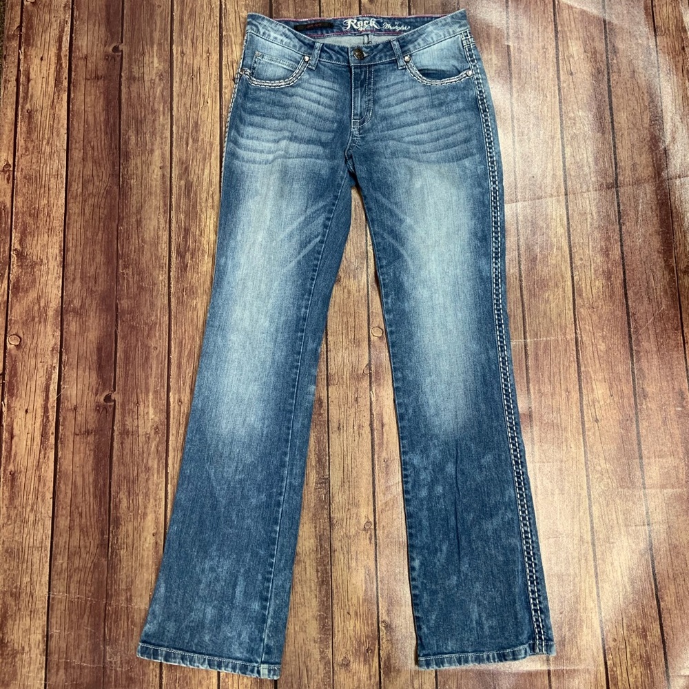 Rock 47 Low Rise Straight Leg Jeans